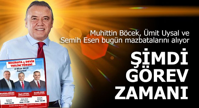 Muhittin Böcek mazbatasını alıp göreve başlıyor