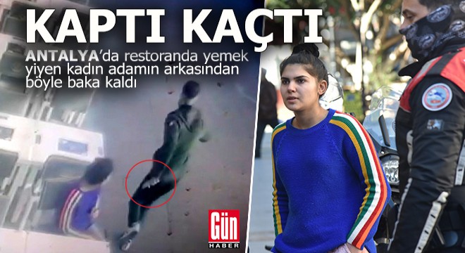 Muratpaşa'da bir restoranda yemek yiyen kadının telefonunu böyle çaldı