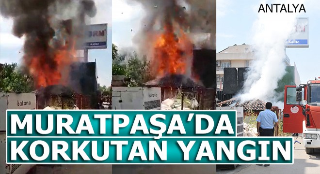 Muratpaşa'daki yangın büyümeden söndürüldü