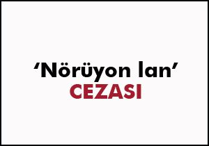 'Nörüyon lan goçum'dedi, cezayı yedi