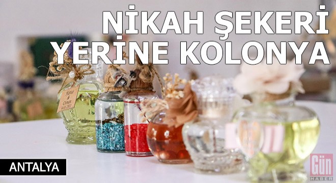 Nikah şekerinin yerini kolonya aldı