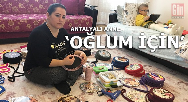 Oğlu için evini atölyeye çevirdi