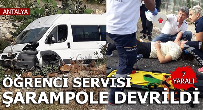 Öğrenci servisi şarampole devrildi: 7 yaralı