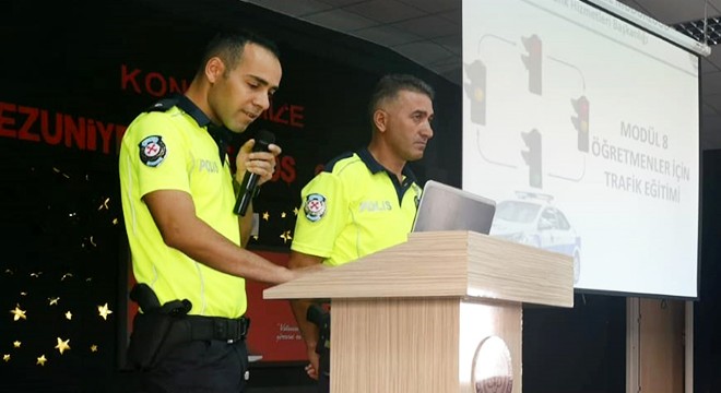 Öğretmenlere trafik eğitimi