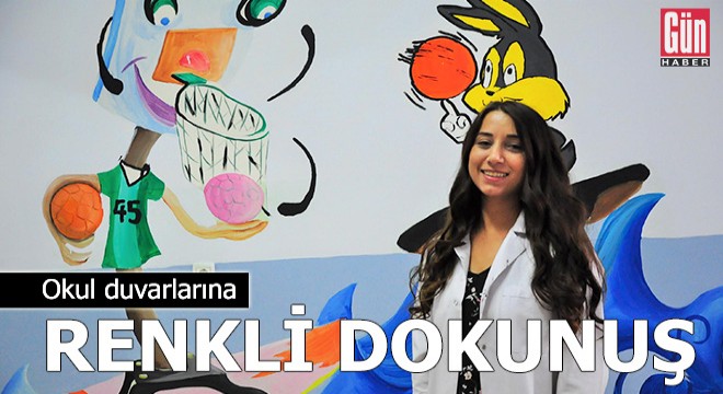 Okul duvarlarına renkli dokunuş