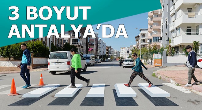 Okul önüne 3 boyutlu yaya geçidi