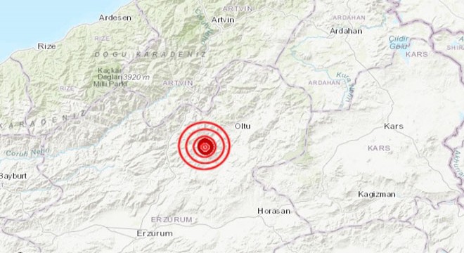 Oltu'da 4.3 büyüklüğünde deprem