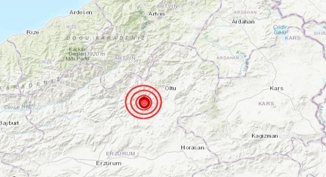 Oltu da 4.3 büyüklüğünde deprem