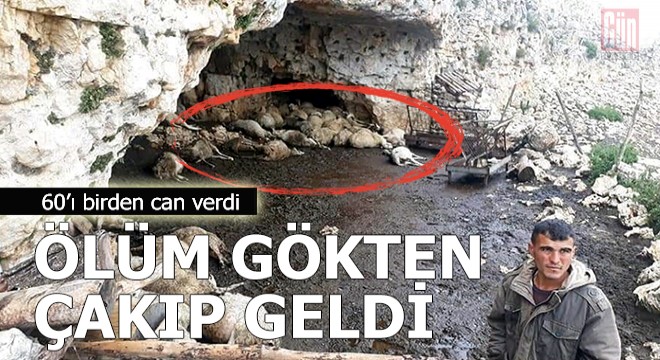 Ölüm gökten çaktı geldi