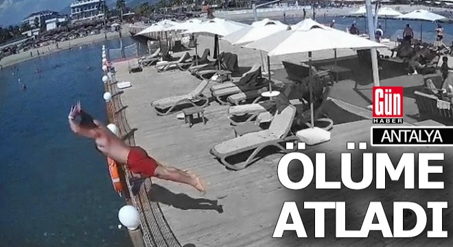 Ölüme balıklama böyle atladı