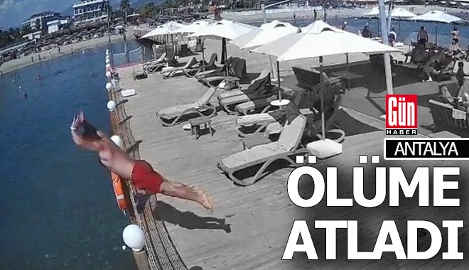 Ölüme balıklama böyle atladı