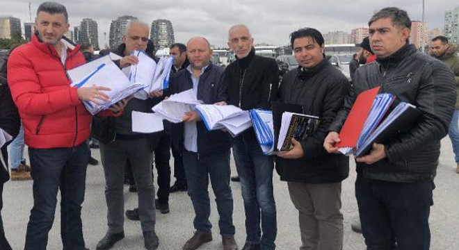 Onlarca araçla "Geç tebliğ" protestosu