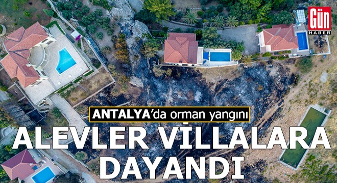 Orman yangını villalara kadar dayandı