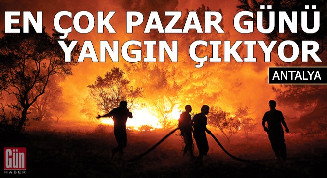 Orman yangınları en çok pazar ve öğleden sonra çıkıyor