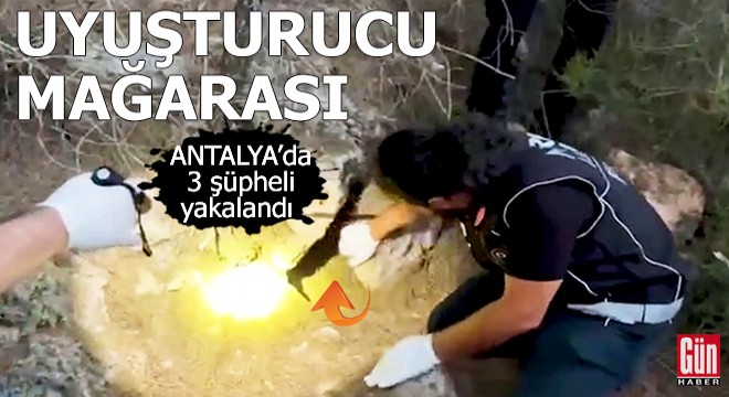 Ormanda uyuşturucu mağarası