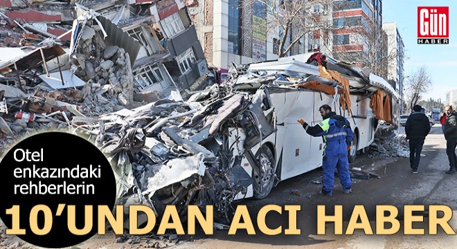 Otel enkazındaki rehberlerin 10’undan acı haber