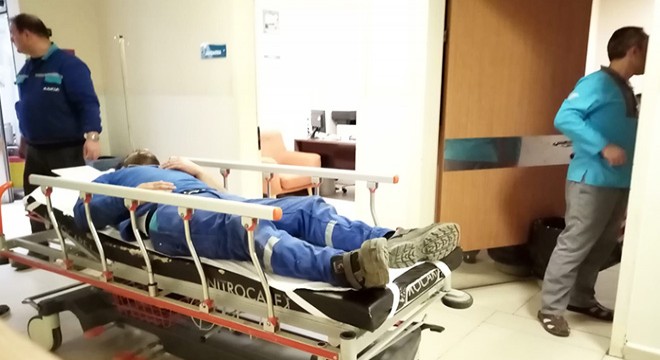 Otobüs firmasındaki 3 işçi hastanelik oldu