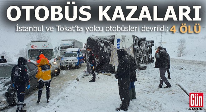 Otobüs kazaları; 4 ölü