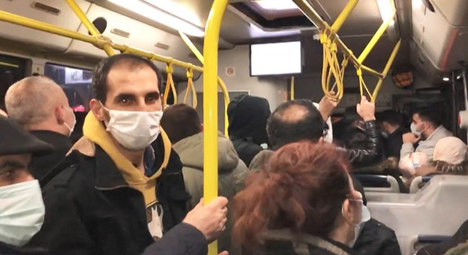 Otobüste fazla yolcu tartışması karakolda bitti