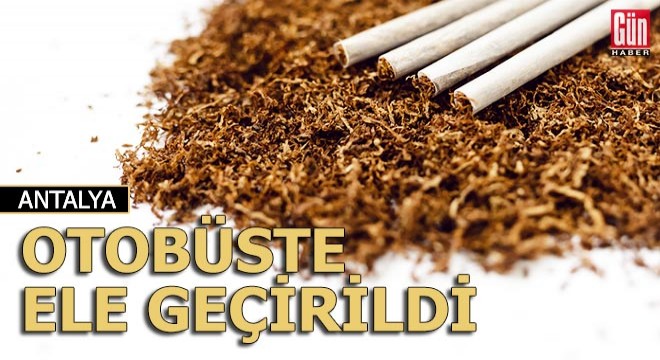 Otobüste kaçak tütün ele geçirildi