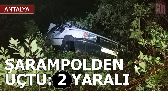 Otomobil şarampolden uçtu: 2 yaralı