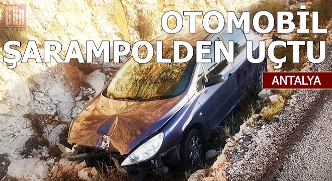Otomobil şarampolden uçtu