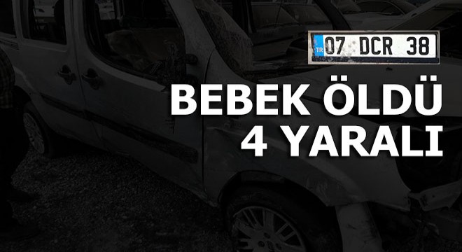 Otomobil şarampole devrildi: 1 bebek öldü, 4 yaralı