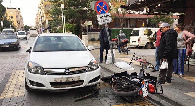 Otomobil ile motosiklet çarpıştı: 1 yaralı