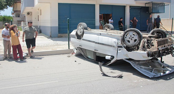 Otomobil takla attı, sürücü yaralandı