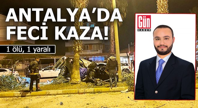 Otomobilin palmiyelere çarptı: 1 ölü, 1 yaralı