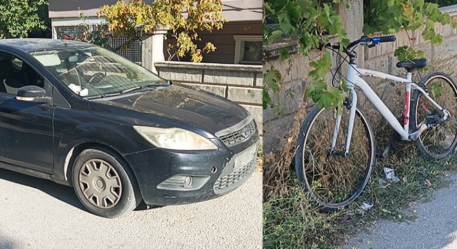 Otomobille çarpışan bisikletli çocuk yaralandı