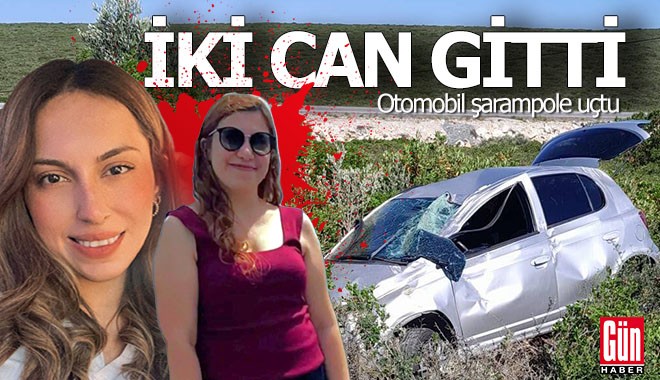 Otomobil şarampole uçtu; 2 can gitti