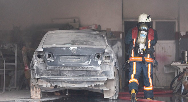 Otomotiv servisinde yangın