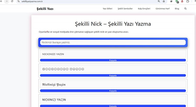 PUBG Şekilli Nick Yazma  En Havalı Türkçe PUBG İsimleri