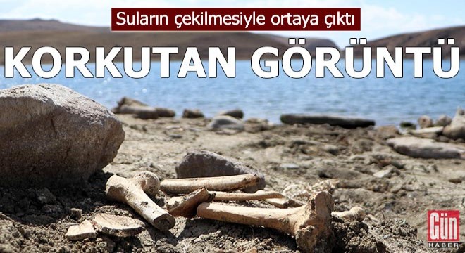 Palandöken Barajı'nda korkutan görüntü
