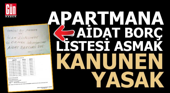 Panoya aidat borçlarını asmanın cezası 4 yıl hapis