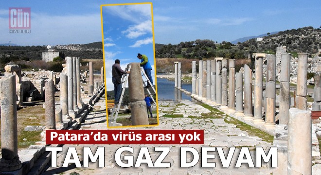Patara'nın dev sütunları yerlerine dikiliyor