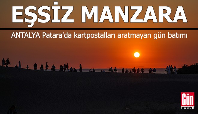 Patara Kum Tepeleri'nde kartpostalları aratmayan gün batımı