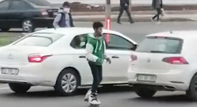Patenli gençlerin tehlikeli yolculuğu kamerada