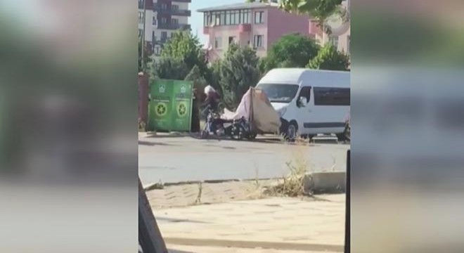 Pendik'te giysi kumbarasını soydular