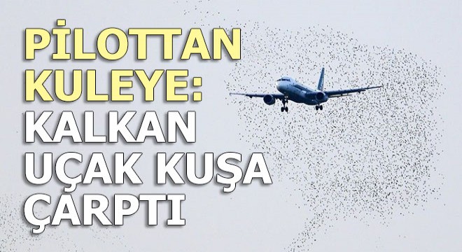 Pilot:Kalkan uçak kuşa çarptı