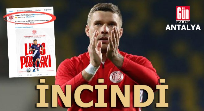 Podolski’den Antalyaspor a ‘veda’ sitemi