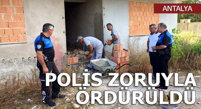 Polis ekipleri geldi duvar ördürüldü