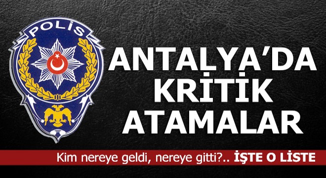 Poliste şube müdürü ve yardımcıların yerleri değiştirildi