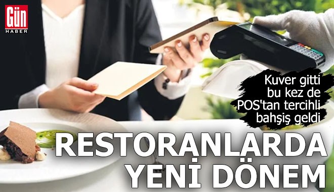 Restoranlarda yeni dönem