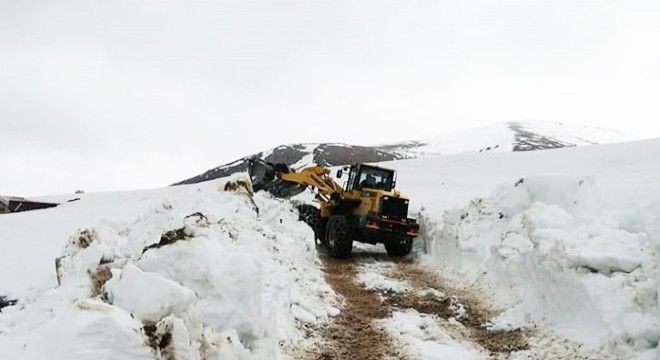 Rize'de kışın düşen çığ, yayladaki 4 evi yıkmış