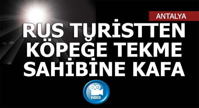 Rus turist Antalya'da köpeğe tekme attı, sahibine de kafa...