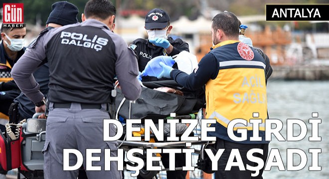 Rus turist denize girdi, dehşeti yaşadı