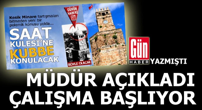 Saat Kulesi'ne kubbe geliyor