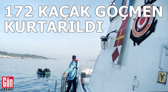 Sahil Güvenlik ekipleri 172 kaçak göçmeni kurtardı